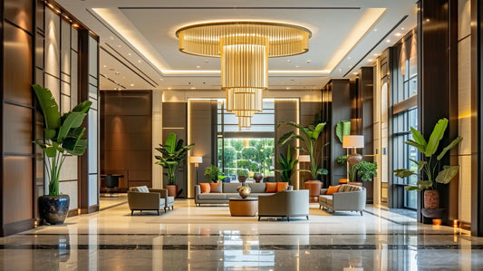 Giant lobby with pendant light